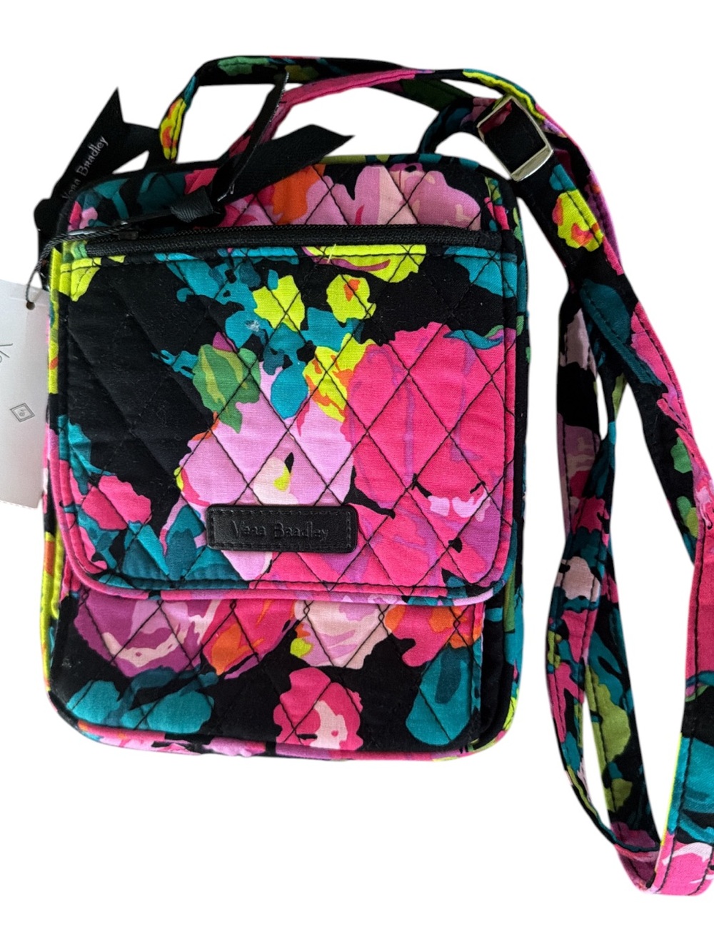 Vera Bradley Mini Hipster Crossbody Bag Hilo Meadow Quilted Floral NWT
